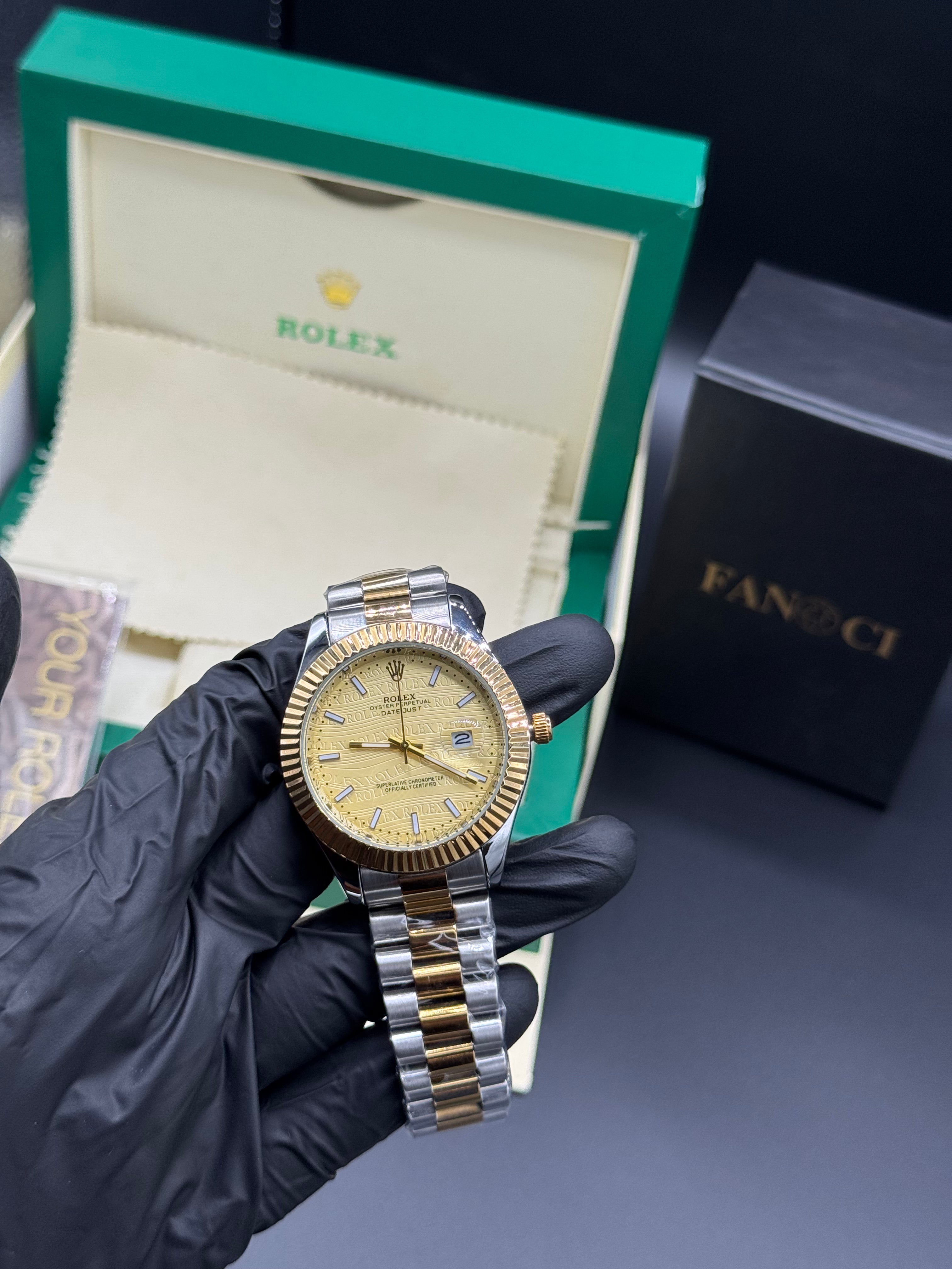 Rolex Date-Just Yellow