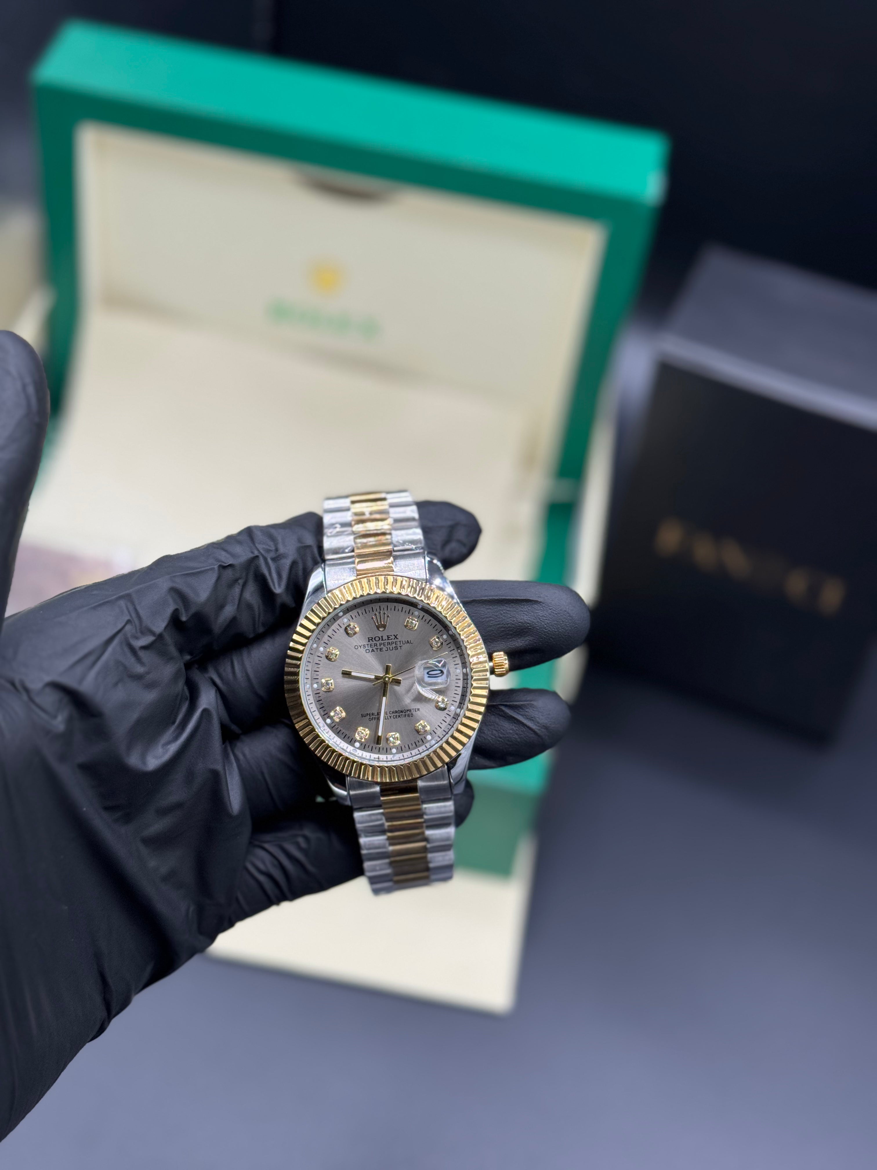 Rolex Date-Just Beige