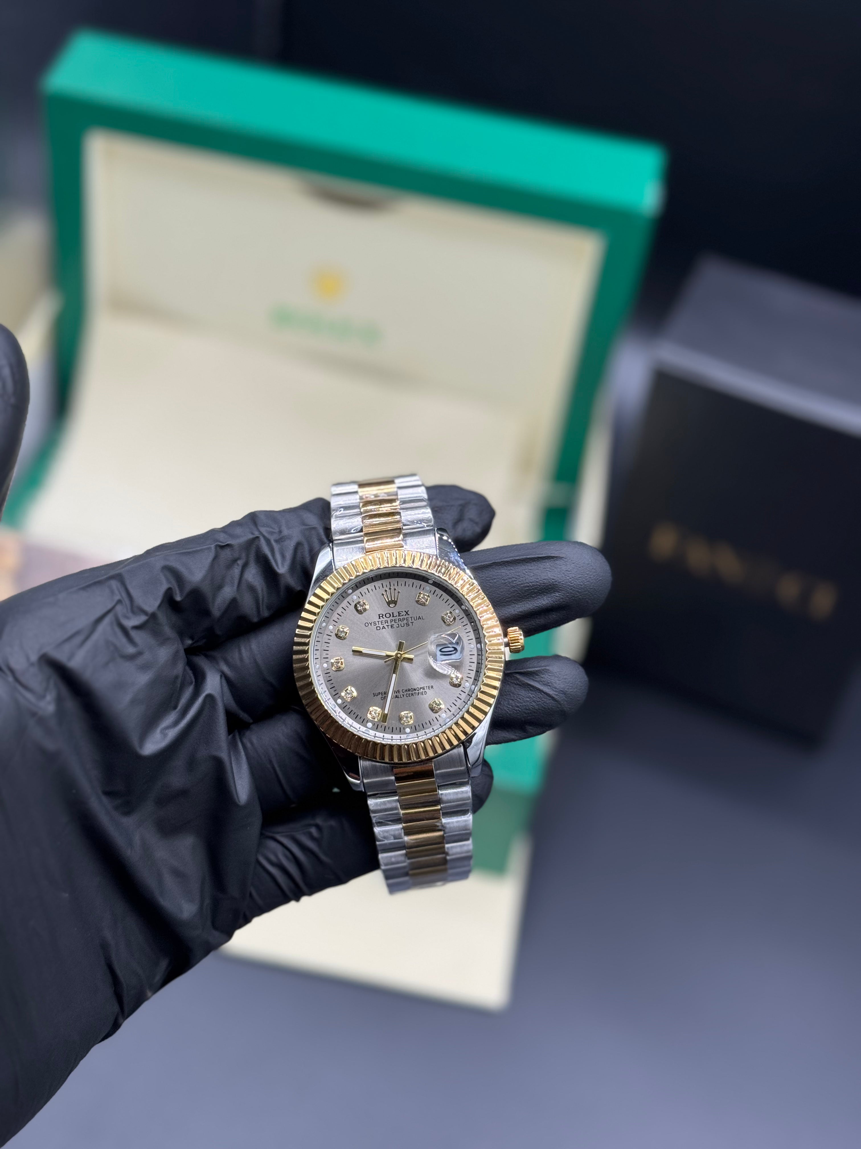 Rolex Date-Just Beige