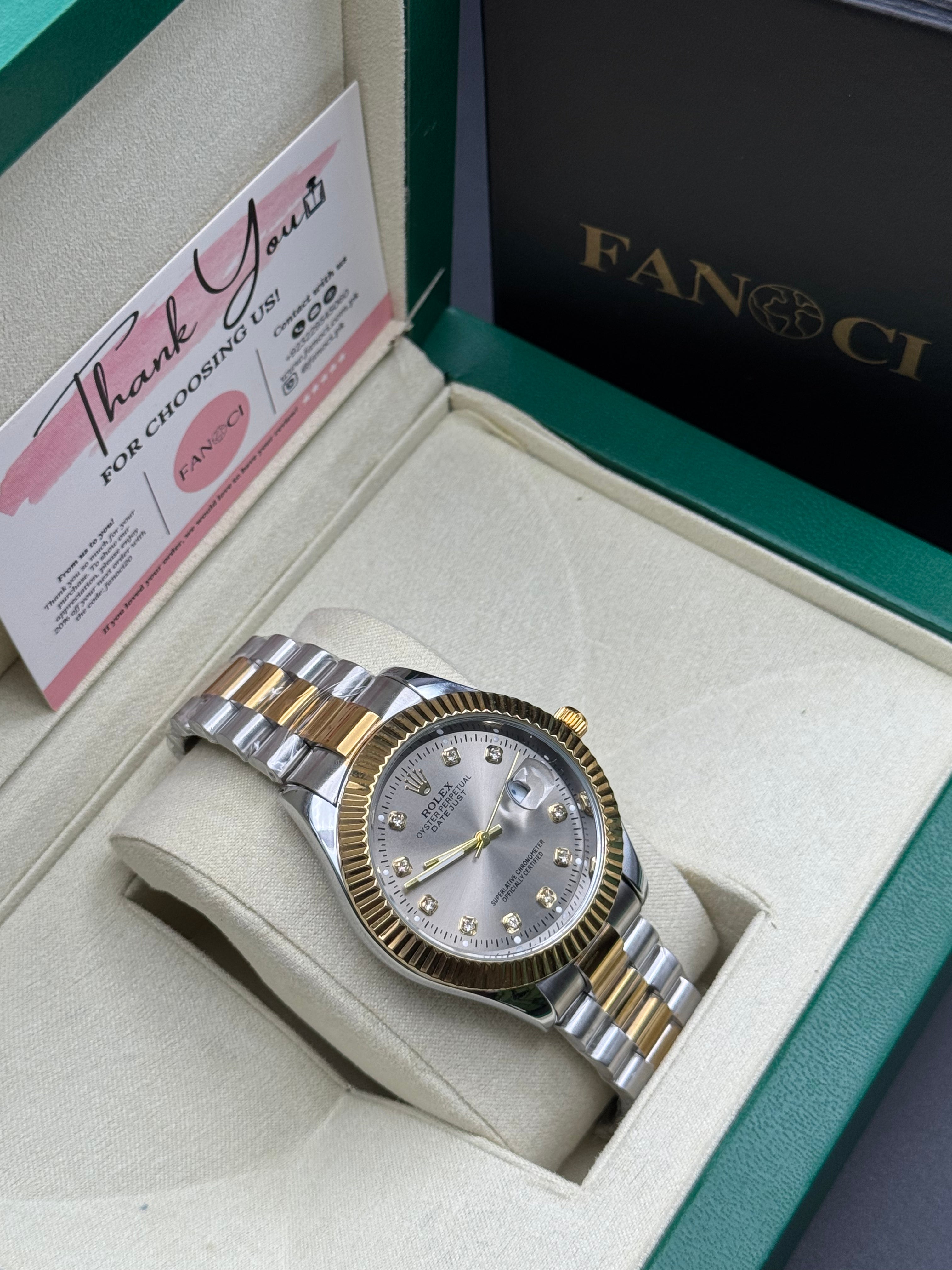 Rolex Date-Just Beige